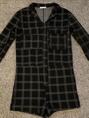 Zara plaid romper